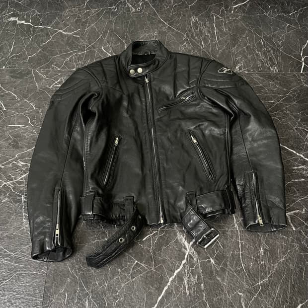 여성용 소가죽 크롭 레이싱 자켓