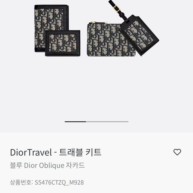 디올 트래블키트 러기지택