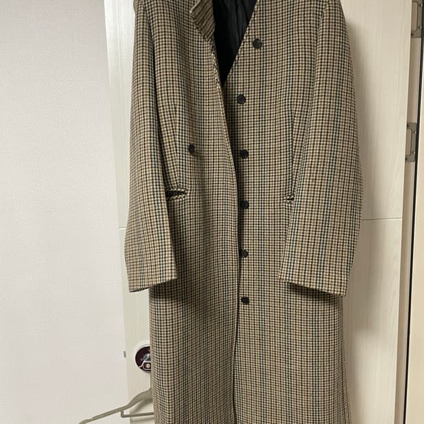 렉토 체크 코트 M 사이즈