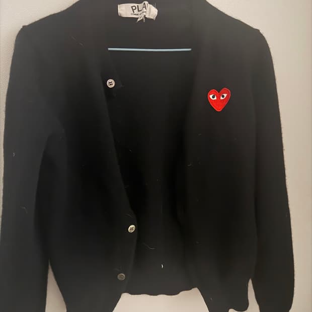 꼼데가르송 가디건 블랙 m