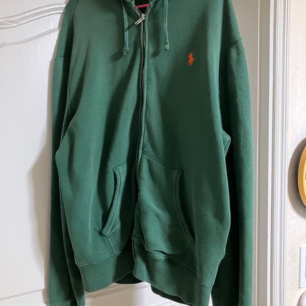 폴로 그린 후드집업