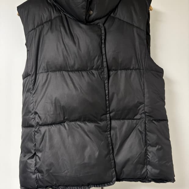 데일리 블랙 패딩 조끼