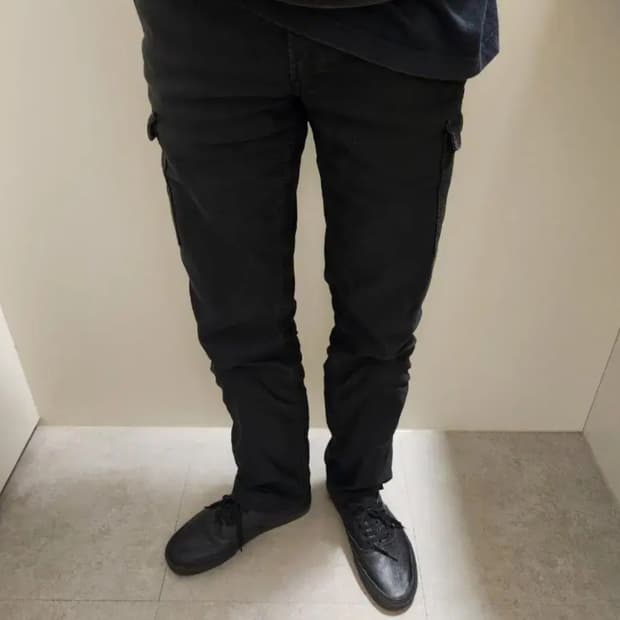 헐리우드런치마켓 블랙 카고 워크 팬츠