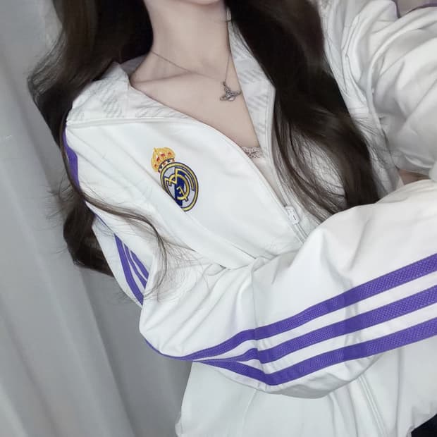 🐰아디다스 레알마드리드 화이트 스포티 점퍼💜