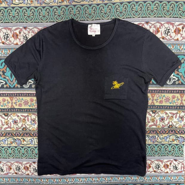 Vivienne Westwood 금장 자수 반팔티셔츠