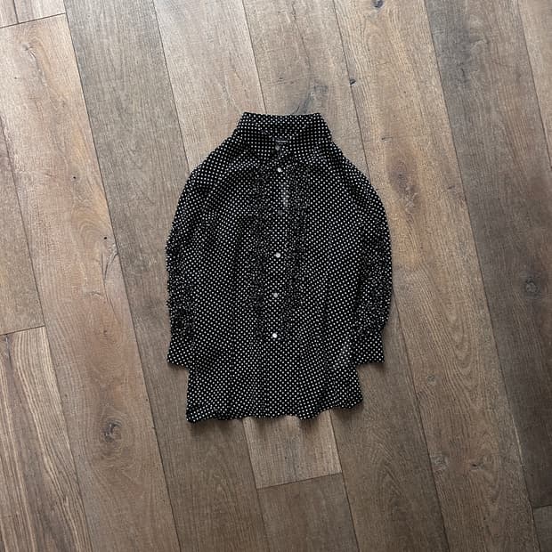 Dot Frill Sheer Shirts