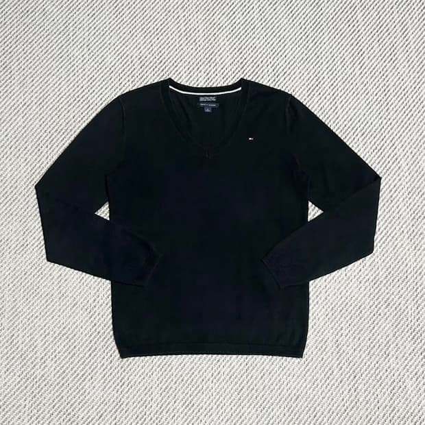 [M] Tommy 타미힐피거 우먼즈 피마코튼 브이넥 니트