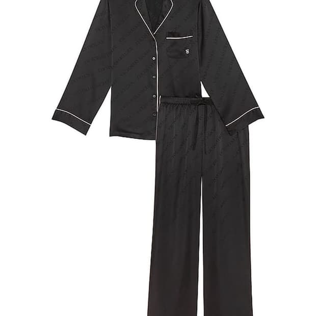 빅토리아시크릿 새틴 파자마 블랙