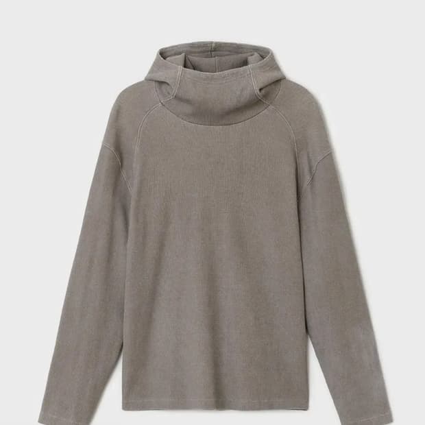 벨리에 후디드 롱슬리브 티셔츠 브라운