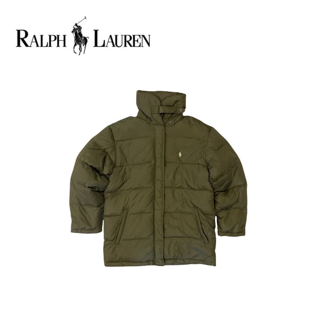 폴로 랄프로렌 카키 덕다운 패딩