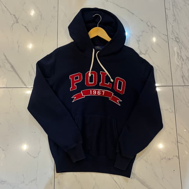폴로랄프로렌 1967로고 풀오버 자수 후드맨투맨 후드티