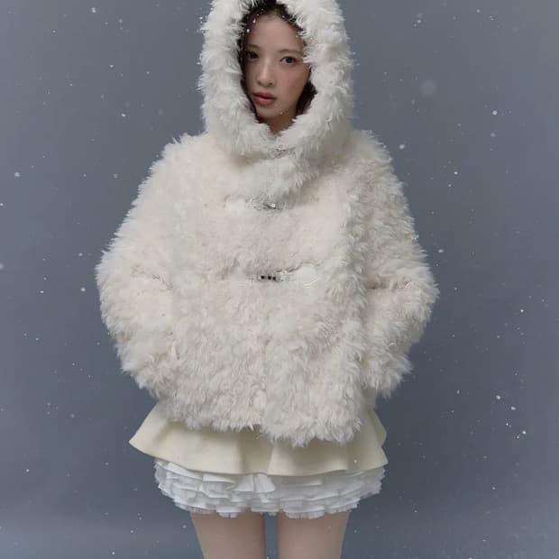 더티스 테디후드 퍼자켓 TEDDY HOOD FUR JACKET