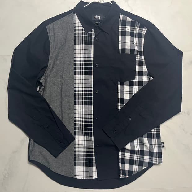 스투시 MIXED PANEL SHIRT