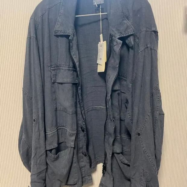 [4]폴리태루 린넨 필드자켓 페이디드블루 초판