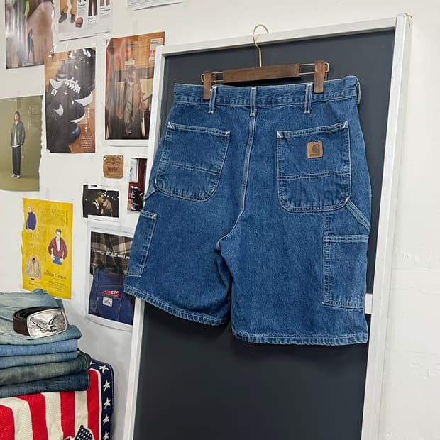 Carhartt 칼하트 워크웨어 카펜터 데님 하프 팬츠