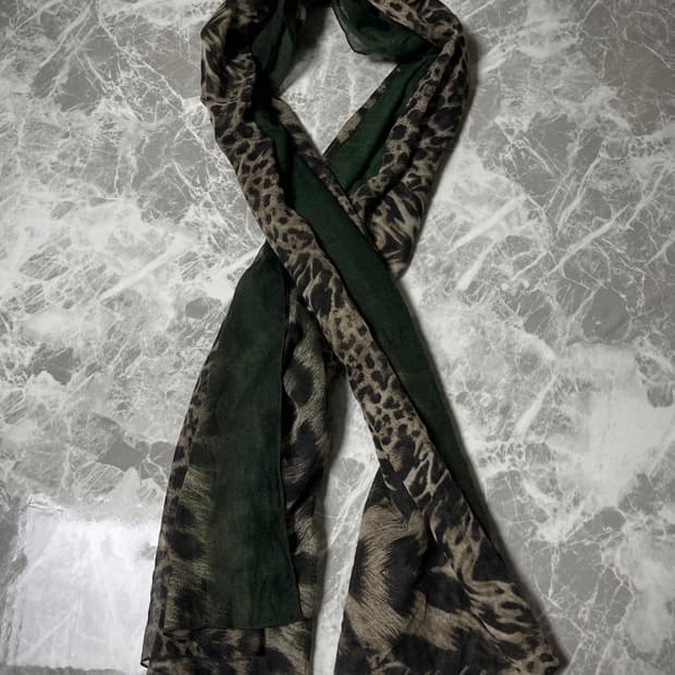 (Japanese vintage)leopard scarf muffler