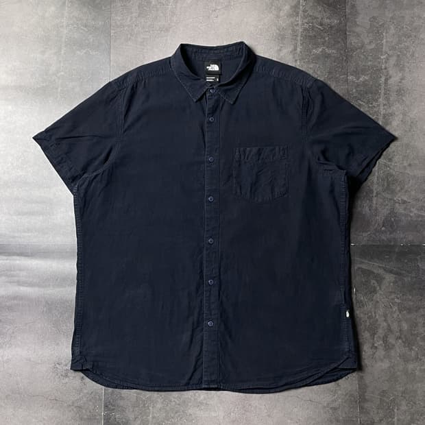 THE NORTH FACE 노스페이스 네이비 포켓 반팔셔츠 A01290