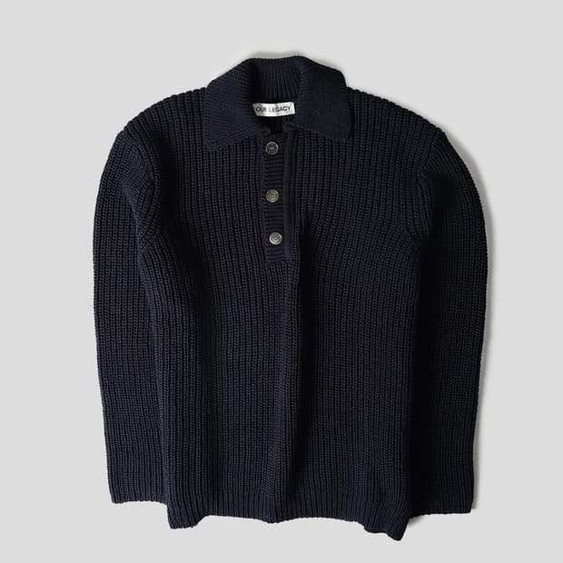 아워레가시 빅 피케 네이비 청키 코튼 립 50사이즈