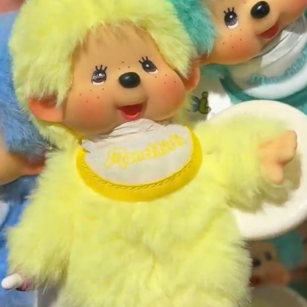 유럽 컬러즈 몬치치 키링 형광 옐로우 
