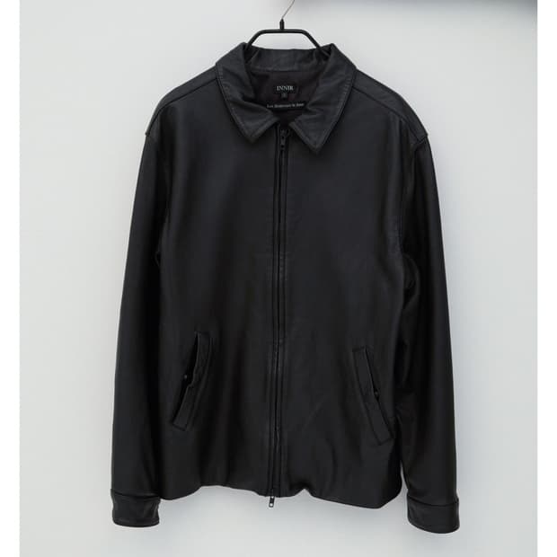 254 AGED LAMBSKIN SILE BLOUSON (BLACK)