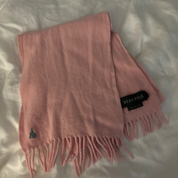 빈폴 베이비핑크 목도리