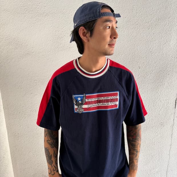 90s HARLEY-DAVIDSON Raglan T-Shirt