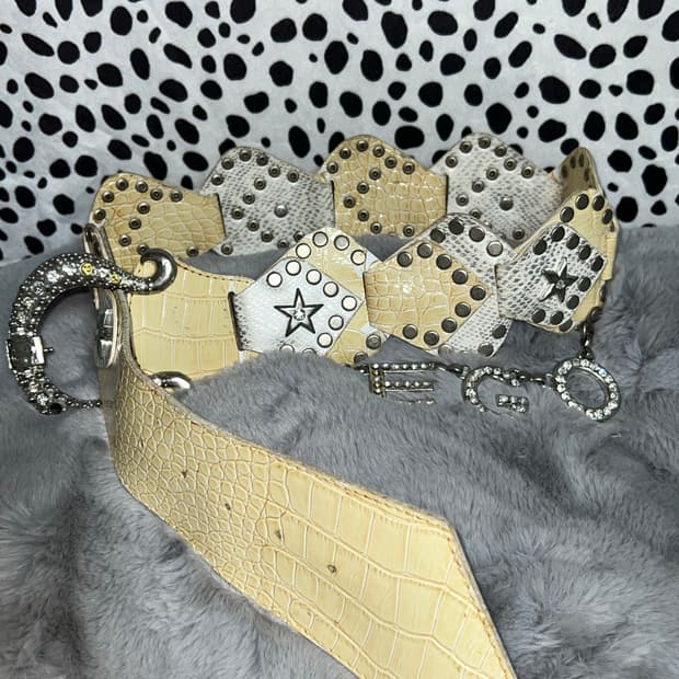 ego 갸루 펑크 빈티지 가죽벨트 