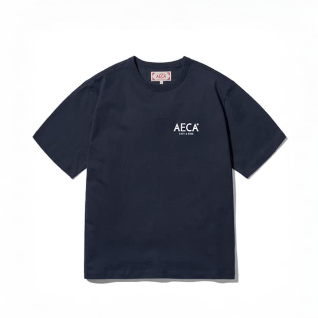 에이카화이트 AECA SIGNATURE TEE-NAVY