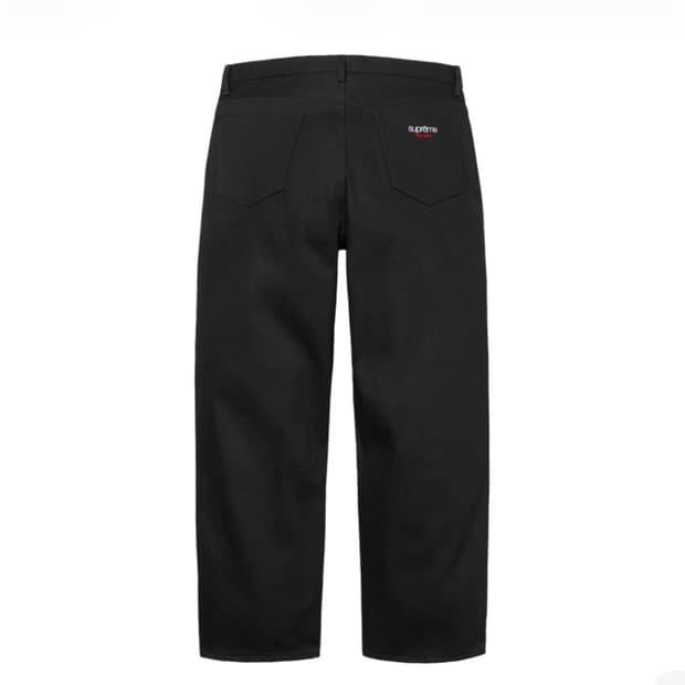 슈프림 배기 진 리지드 셀비지 블랙