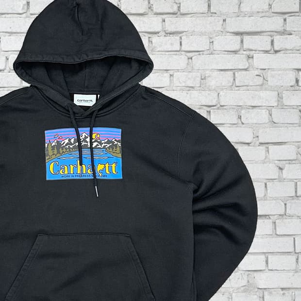 칼하트 빈티지 프린팅 후드티 S(M크기)