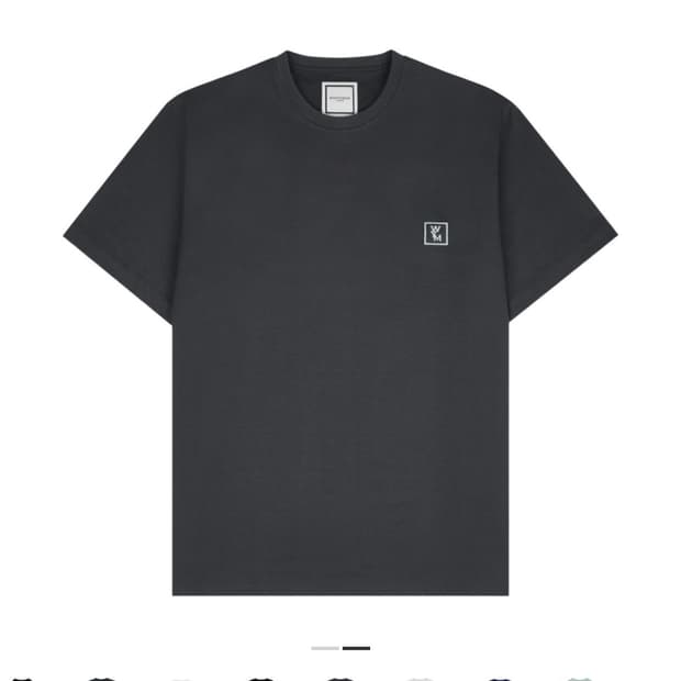 우영미 24SS 코튼 백 로고 티셔츠 그레이 50