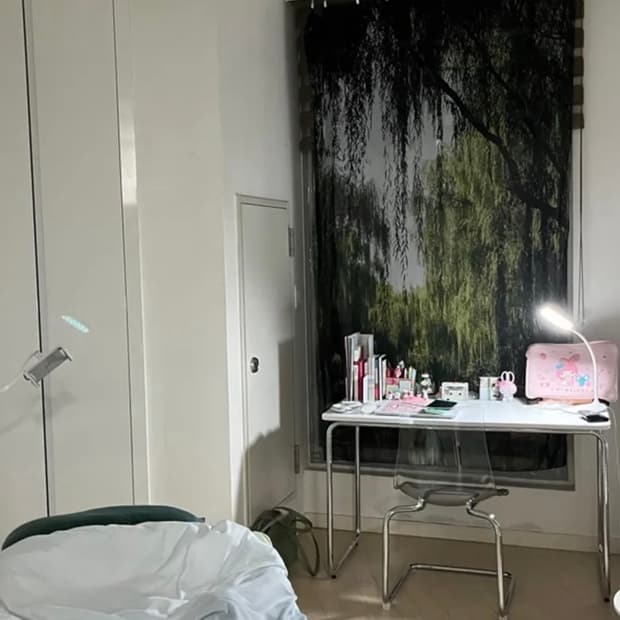 풀숲정원 패브릭 포스터 쉬폰커튼 가림막커튼