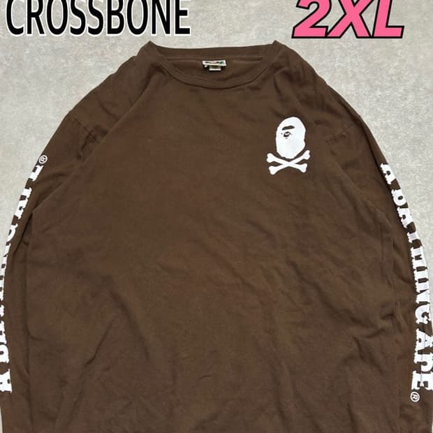 베이프 에이프 크로스본 롱슬리브 티셔츠