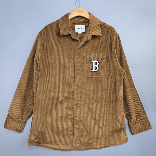 엠엘비(MLB) 코듀로이 셔츠 보스턴 B 패치 S
