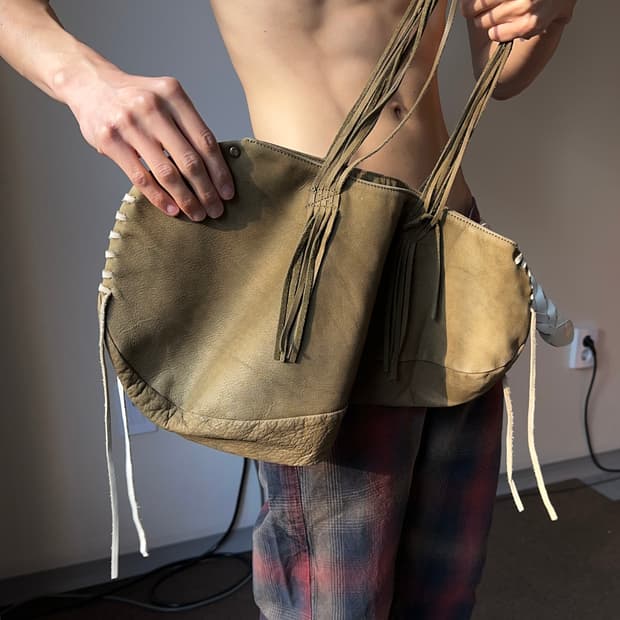 "비정형" 미니 레더 백