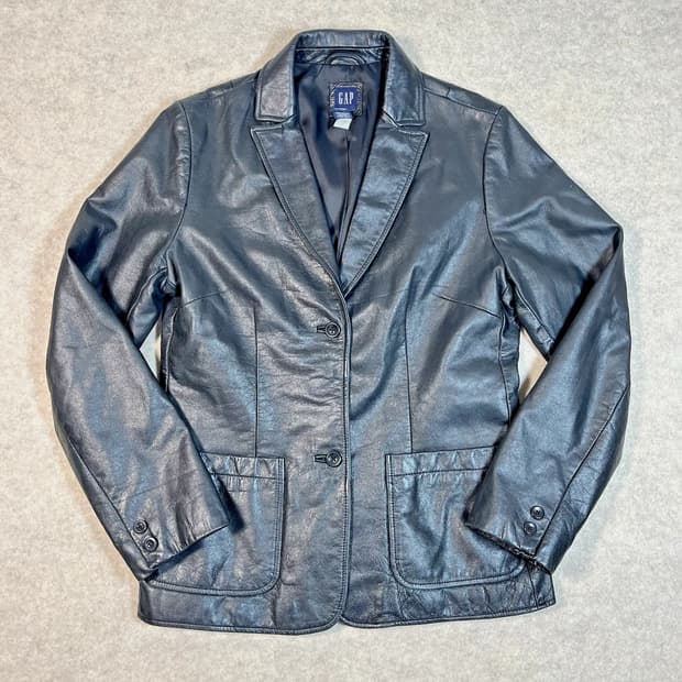 올드 갭 레더 블레이저