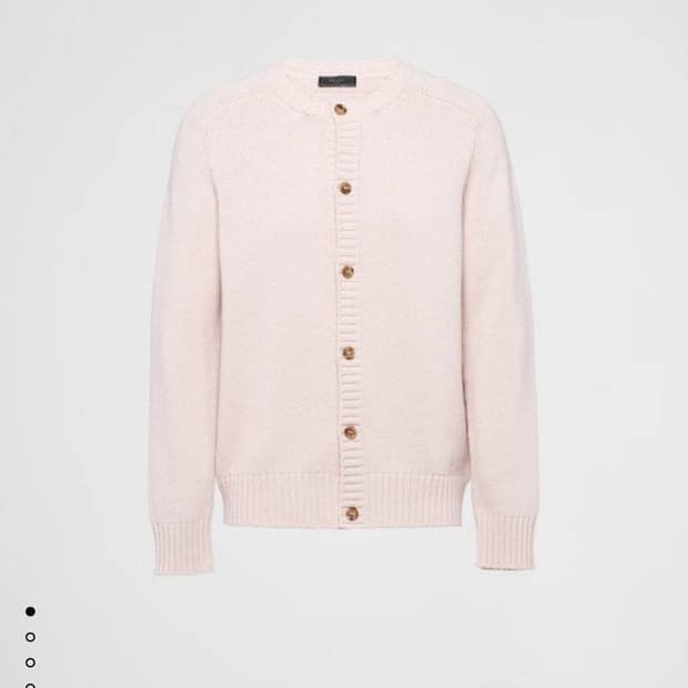[48] 프라다 울 캐시미어 가디건 핑크
