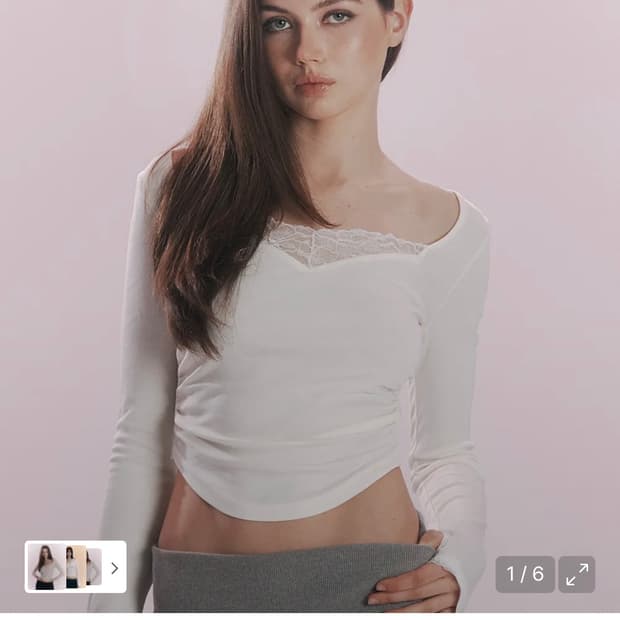 플노팔 베라 레이스 셔링탑 vera lace top 구해요