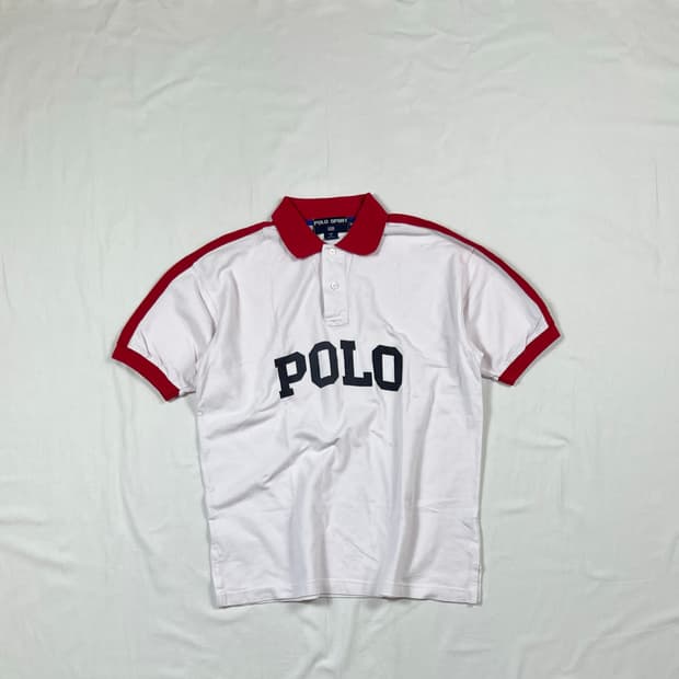 90‘s 폴로스포츠 polo 스펠아웃 반팔 피케셔츠