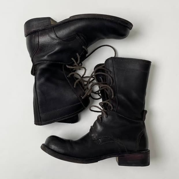 Neil barrett 닐바렛 레더 레이스업 부츠