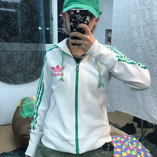 아디다스 여성 Y2K 후드집업 자켓