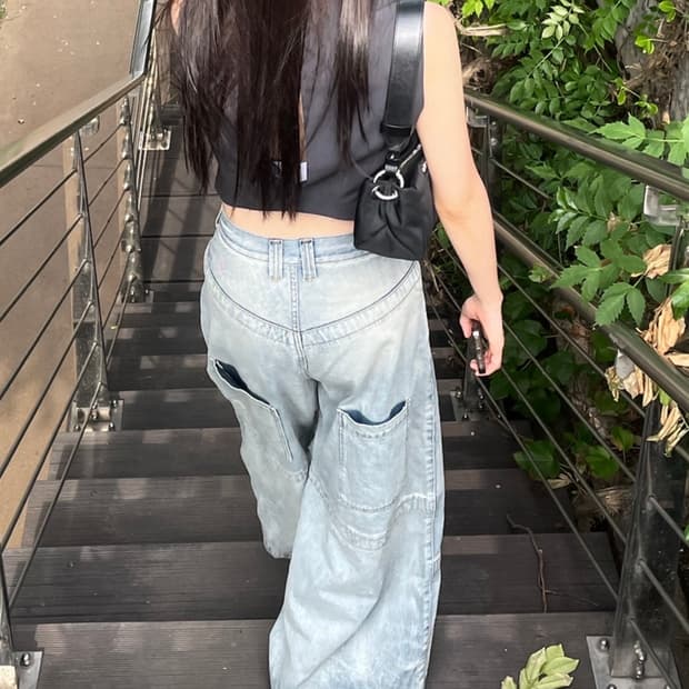 THEILMA 더일마 백포켓 와이드 데님 진