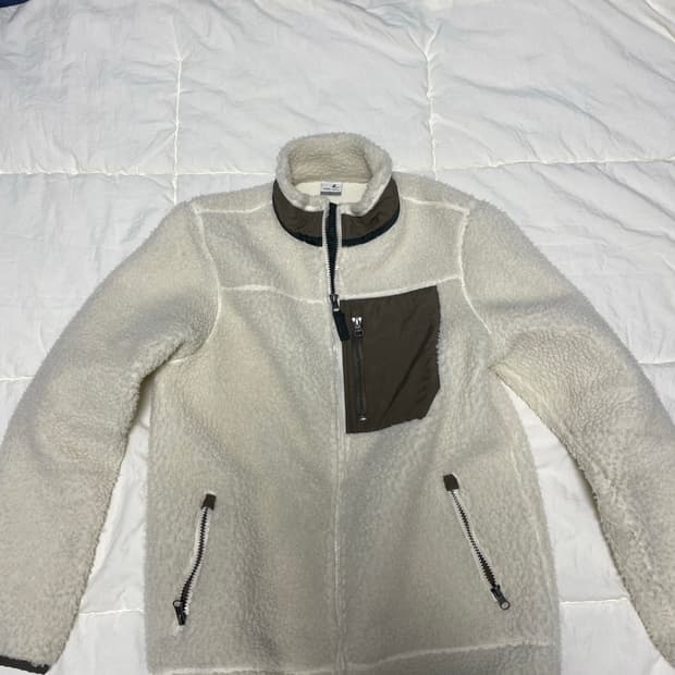 르까프 LeCAF 뽀글이 후리스 자켓 아이보리 