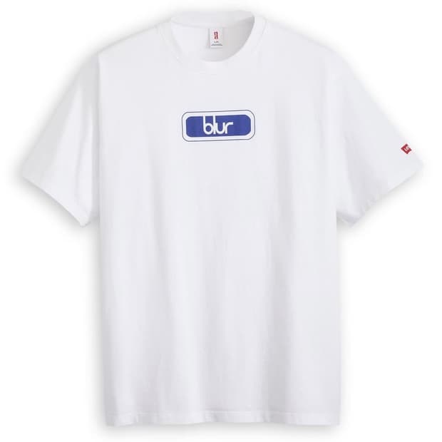 XL)Levi’sxBlur White BLOCK LOGO TEESHIRT