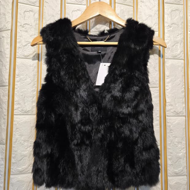 조이너스 토끼털 조끼 베스트 새상급 토끼털 100%