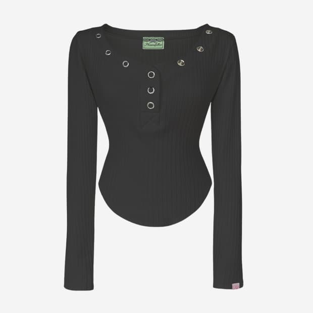 플리즈노팔로우 버니탑 차콜