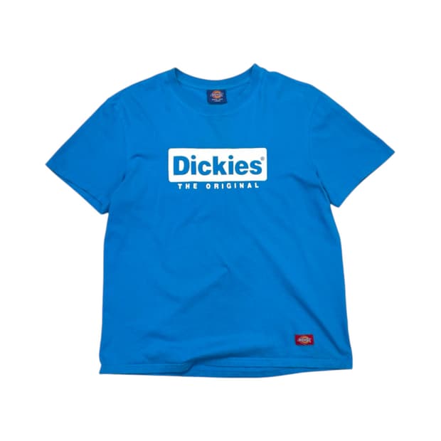 디키즈 Dickies 블루 오리지널 박스 로고 반팔 티셔츠 L