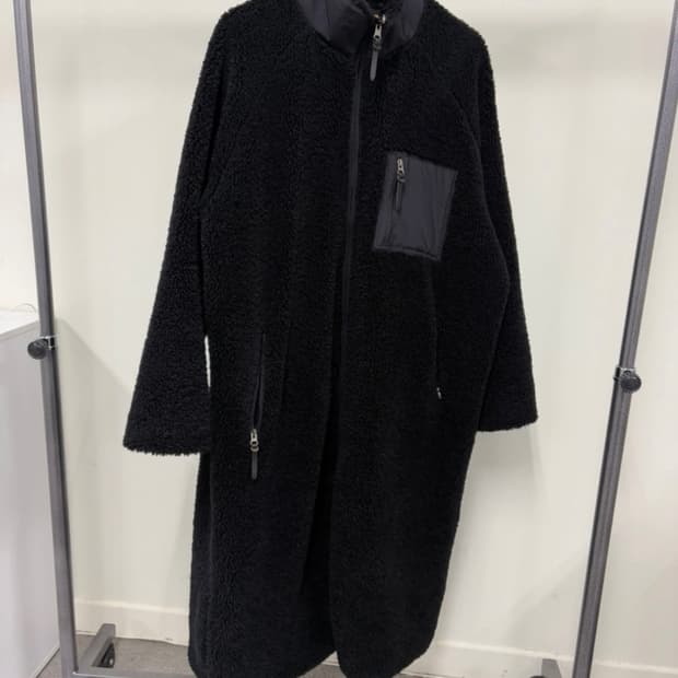 하이드아웃 플리스 롱 점퍼 사이즈 3 블랙