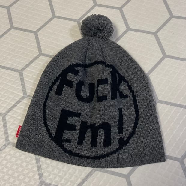 (os) 슈프림 09Fw Fuck Em! 비니 그레이