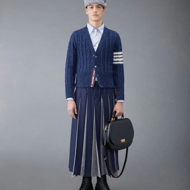 Thom Browne Aran cable knit cardigan